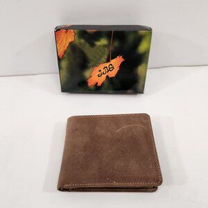 JBG International Leather Wallet Folding Brown New